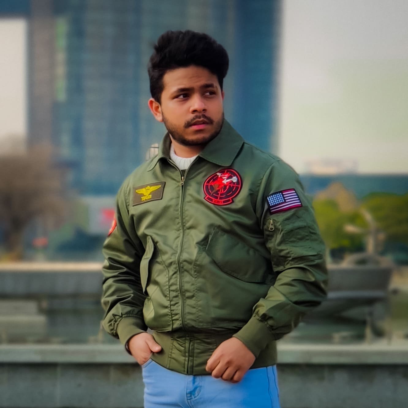 Hasnat Jani Rafin in a quiet outdoor academic moment